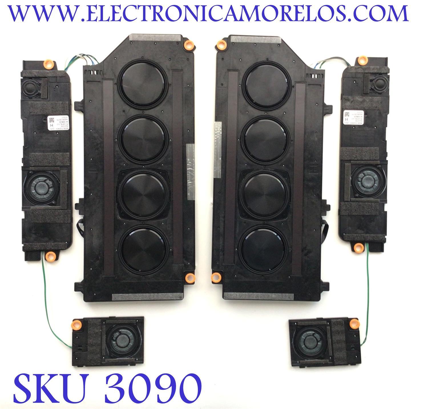 KIT DE BOCINAS PARA SMART TV SAMSUNG 8K ( 6 PZ ) / NUMERO DE PARTE BN96-53040H / BN63-19451A / 6Ω/10W / BN63-19456A / BN96-19453A / BN63-19455A / BN9653040H /MODELO 65Q900A